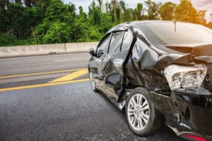 car crash accident on the road